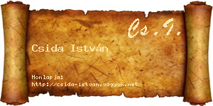 Csida István névjegykártya