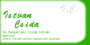 istvan csida business card